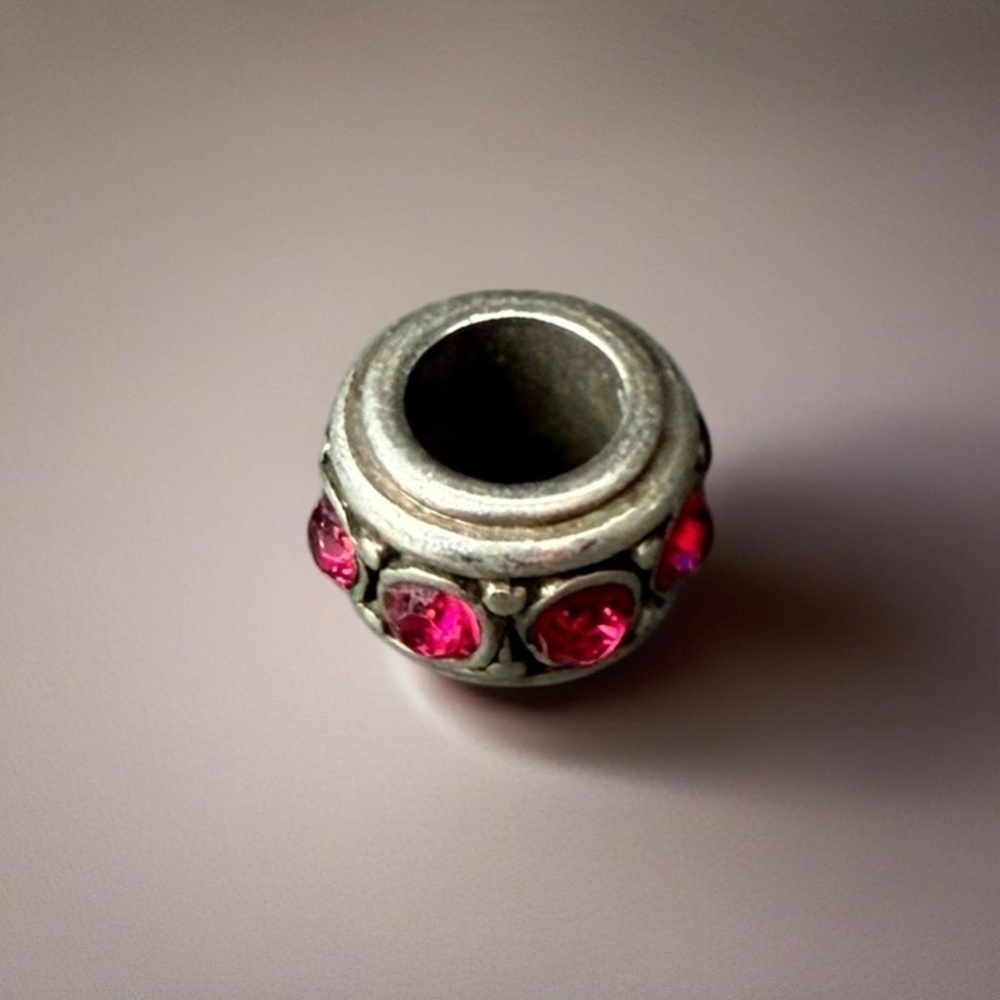 Red Brighton Crystal Spacer Bead - Picture 2 of 3